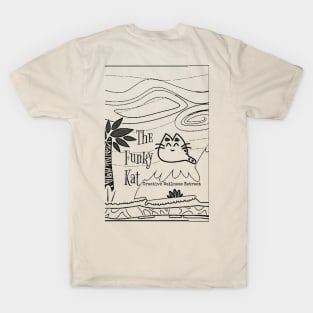 The Funky Kat Creative Wellness Retreat ink drawing T-Shirt